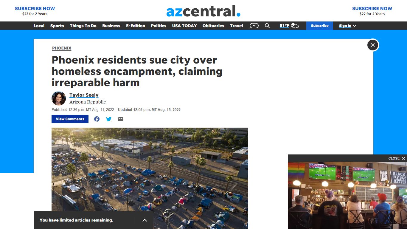 Phoenix residents sue city over homeless encampment, claiming ...